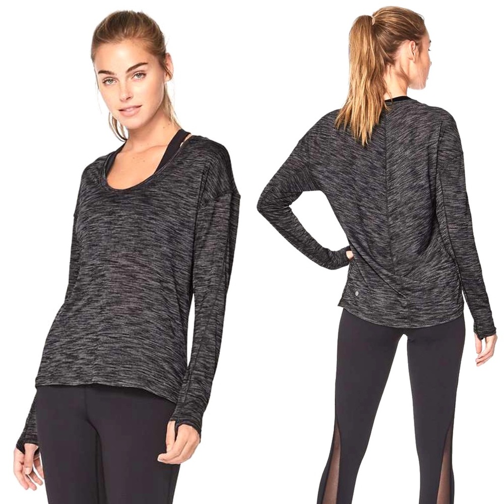 Lululemon Meant To Move Long Sleeve HeatheredBlack
